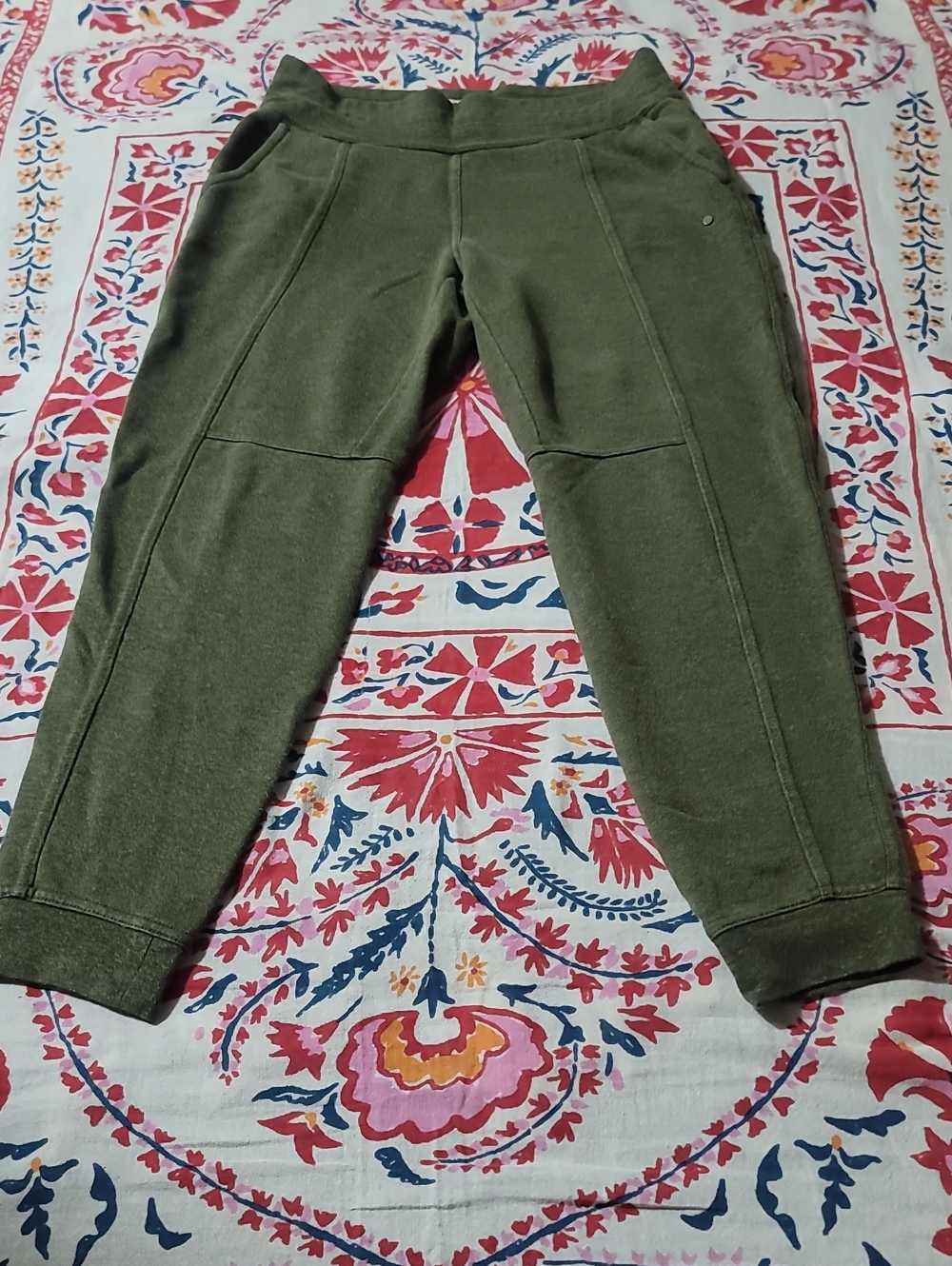 Prana Womens Olive Green Stretch Jogger Pants